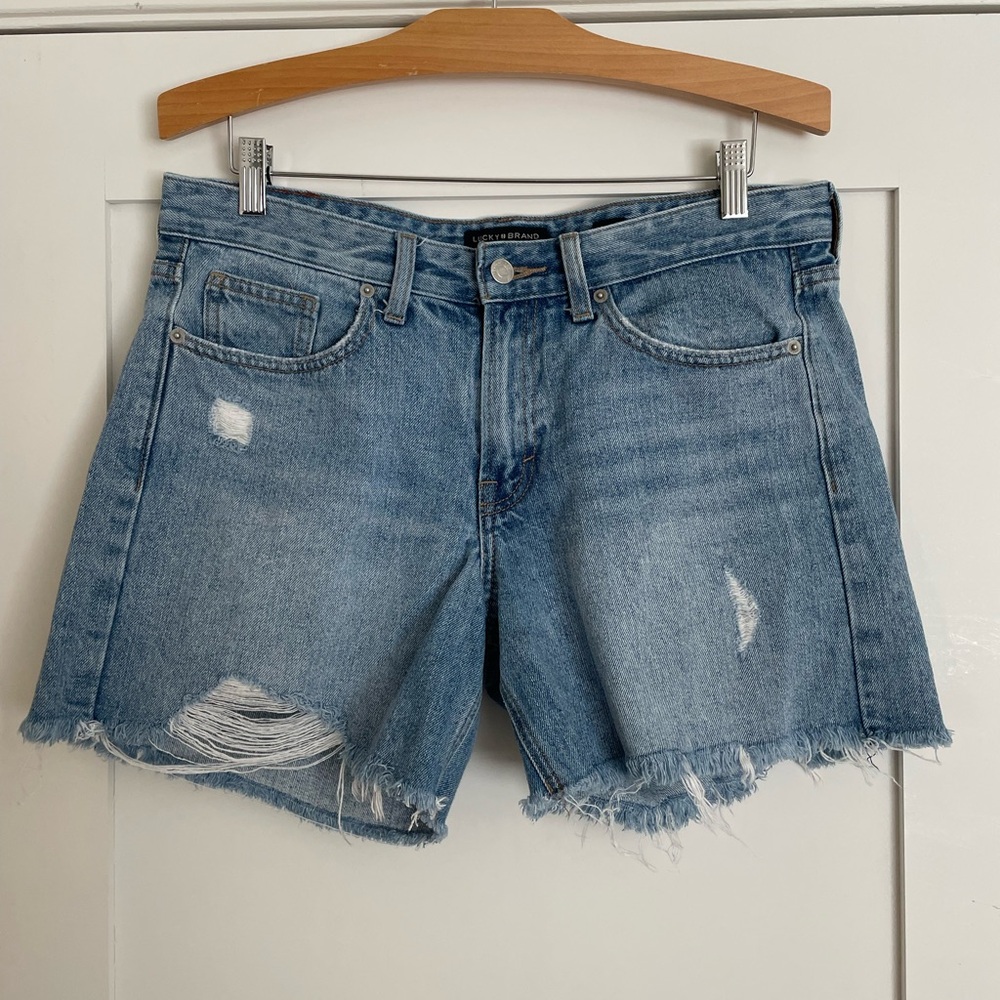 Lucky Brand Blue Distressed Jean Shorts